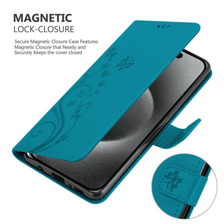 Cadorabo  iPhone 16 PRO MAX Hülle mit Blumen Muster 