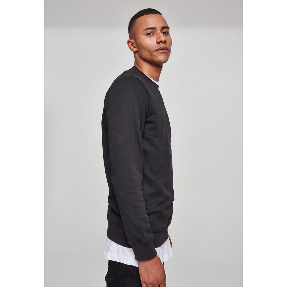 URBAN CLASSICS Basic Terry Rundhals-Sweatshirt  