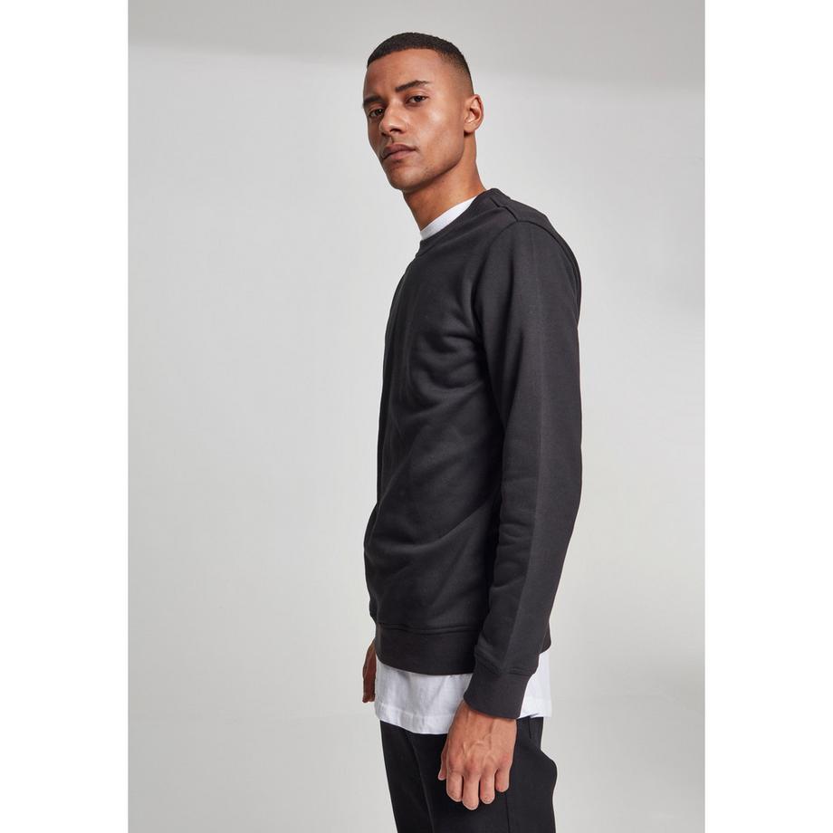 URBAN CLASSICS Basic Terry Rundhals-Sweatshirt  