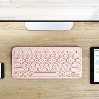 Logitech  K380 for Mac Multi-Device Bluetooth Keyboard clavier QWERTZ Suisse Rose 