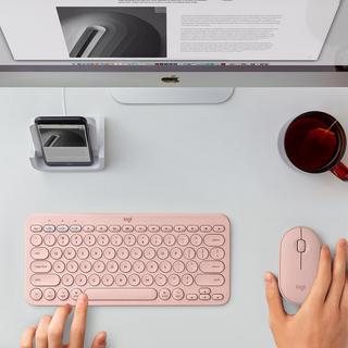 Logitech  K380 for Mac Multi-Device Bluetooth Keyboard clavier QWERTZ Suisse Rose 
