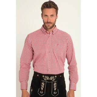 JP1880  Chemise à carreaux de tenue bavaroise traditionnelle - manches longues et col boutonné, coupe Modern Fit - jusqu'au 8 XL 