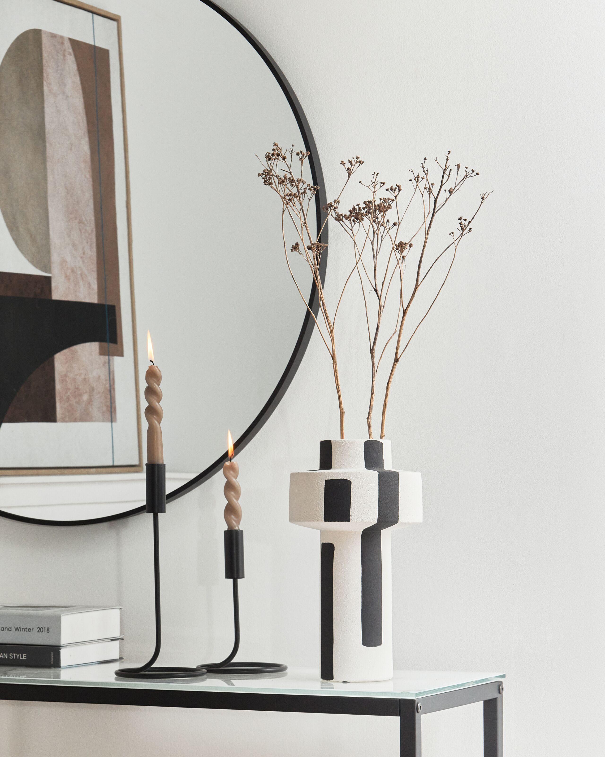 Beliani Vase à fleurs en Grès Moderne ESCOLAR  