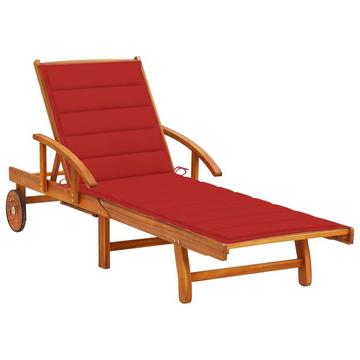 Chaise longue bois d'acacia