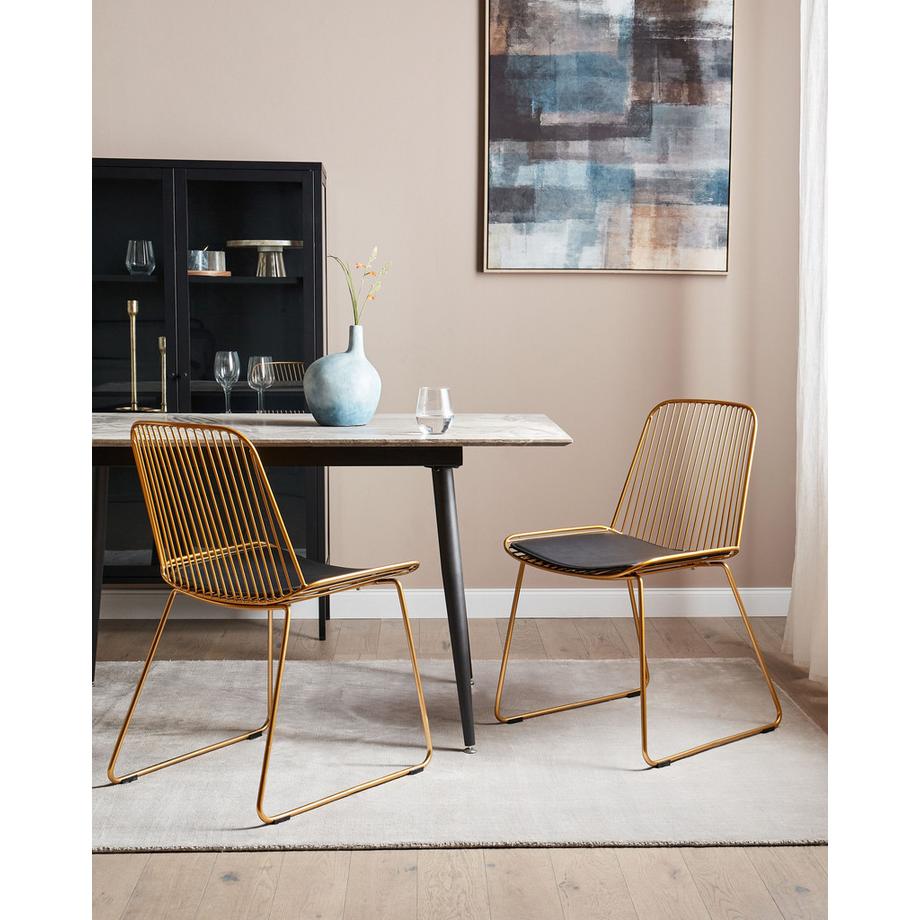 Beliani Set di 2 sedie da pranzo en Acciaio Glamour PENSACOLA  