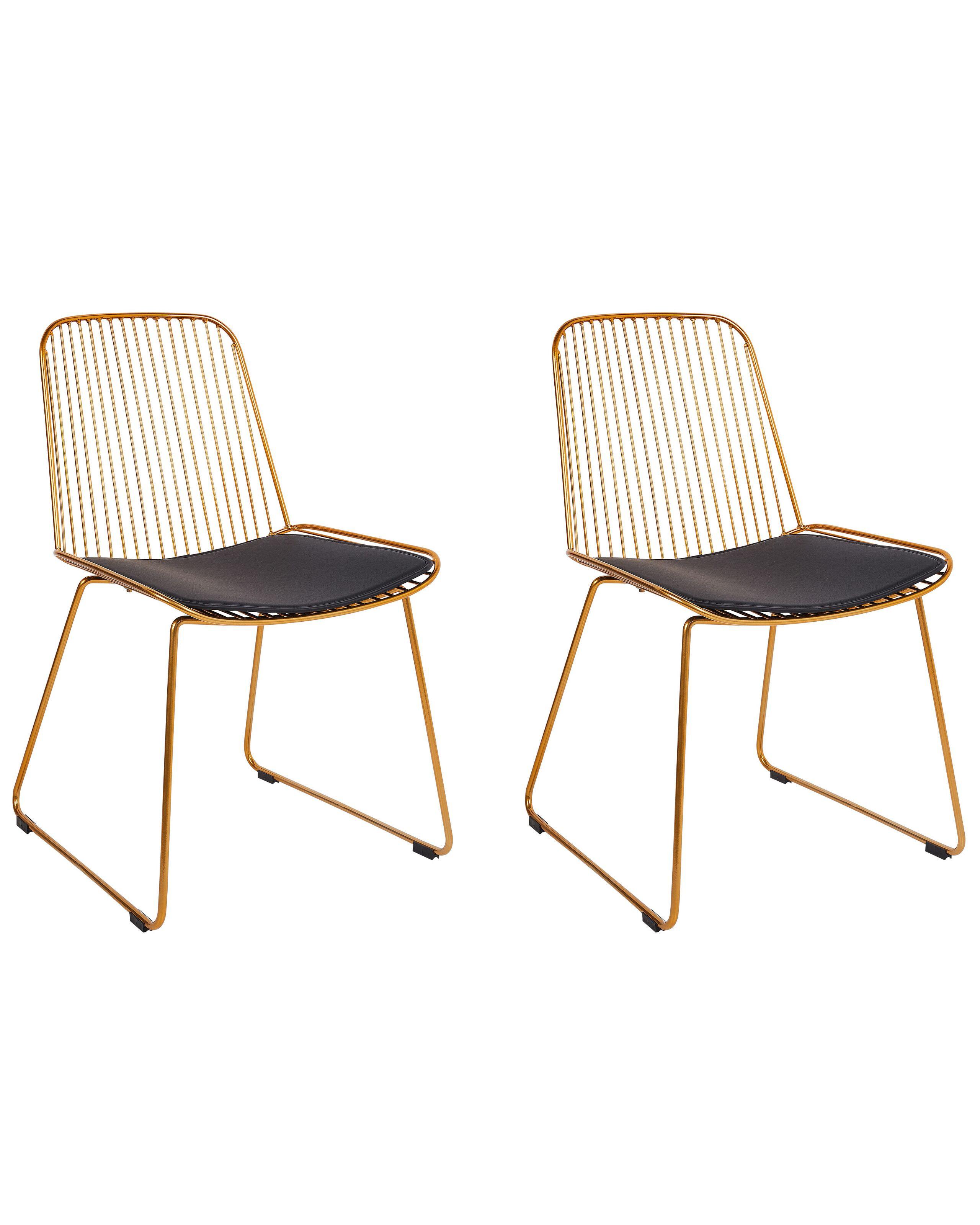 Beliani Set mit 2 Stühlen aus Stahl Glamourös PENSACOLA  