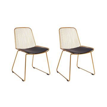 Lot de 2 chaises en Acier Glamour PENSACOLA