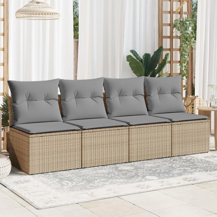 VidaXL Canapé de jardin rotin synthétique  