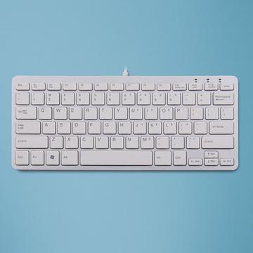 Compact R-Go Tastiera Compatta, QWERTY (US), bianco, cablata
