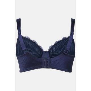 Ulla Popken  Reggiseno senza coppe preformate con ferretto, raso, pizzo e coppa C-F 