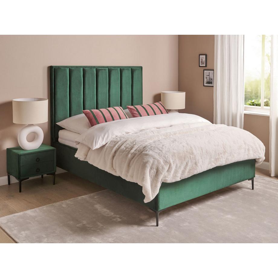 Beliani Ensemble de chambre en Velours SEZANNE  