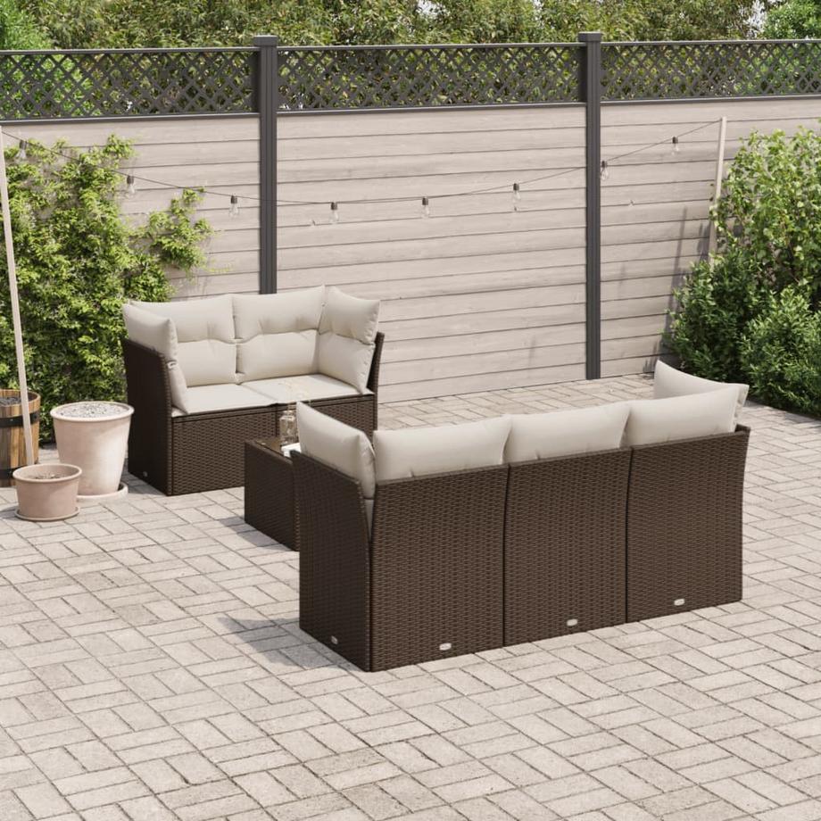VidaXL set divano da giardino Polirattan  