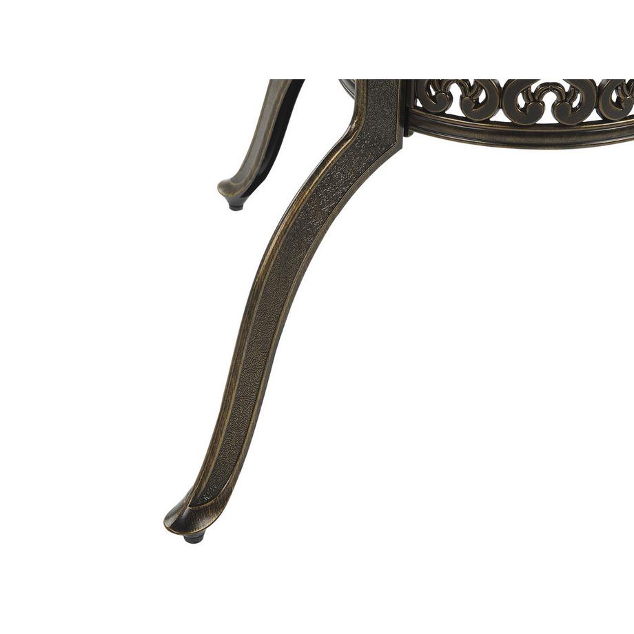 Beliani Table de salle à manger de jardin en Aluminium Rétro SAPRI  