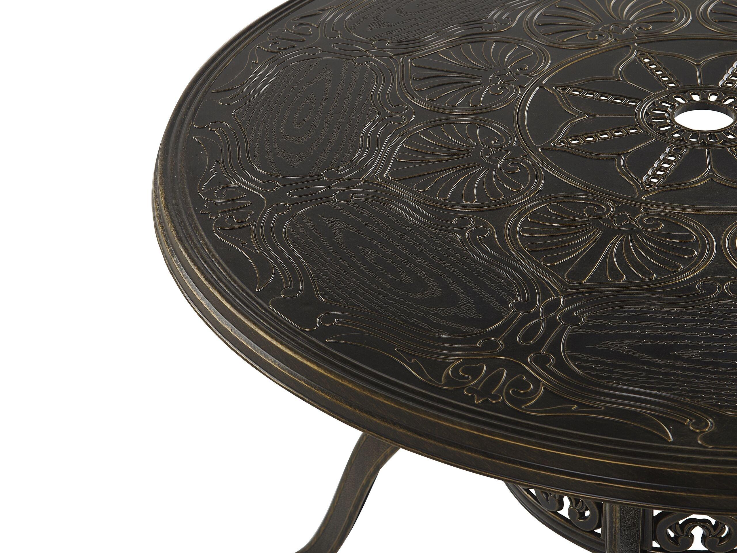 Beliani Tavolo da pranzo da giardino en Alluminio Retrò SAPRI  