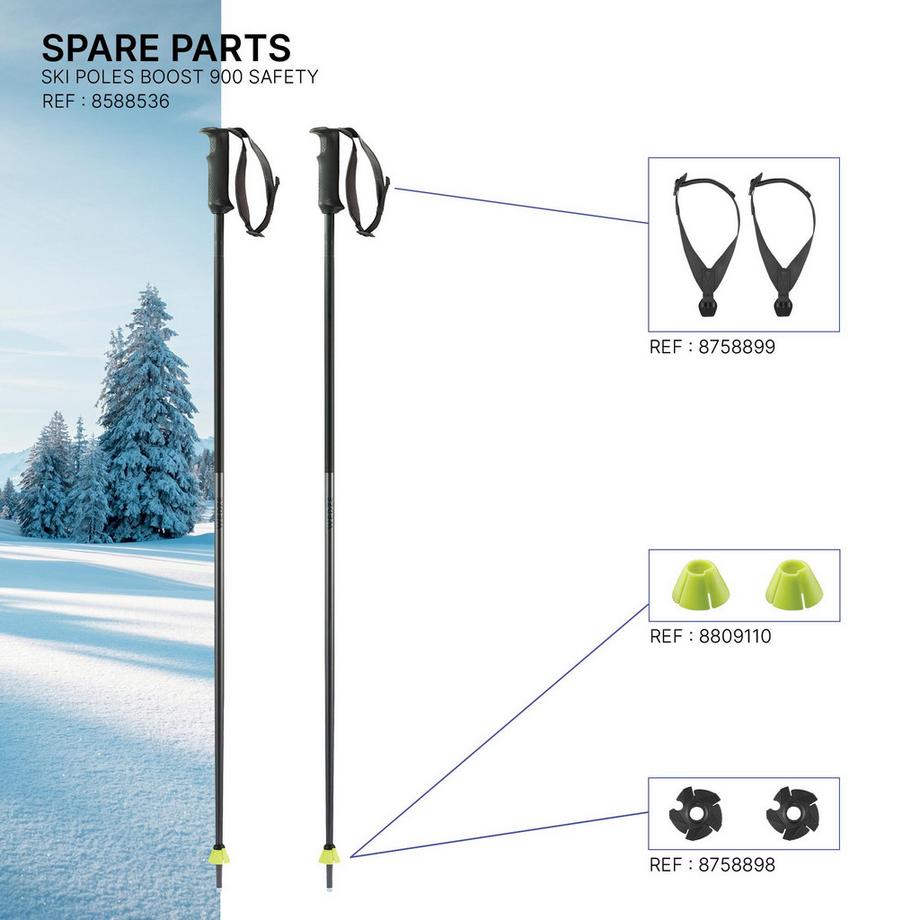 WEDZE  Bâton de ski - SAFETY 900 