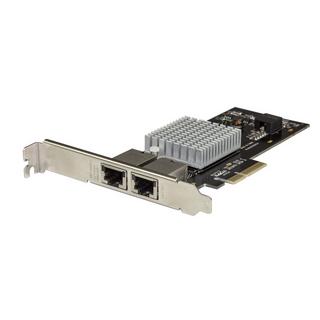 STARTECH.COM  Scheda di Rete Ethernet PCIe a 2 porte 10GB - Adattatore di rete PCI Express 10GBASE-T/NBASE-T con chip Intel-X550AT - Scheda LAN NIC 5 velocità 10/5/2.5/1GbE Multi Gigabit 