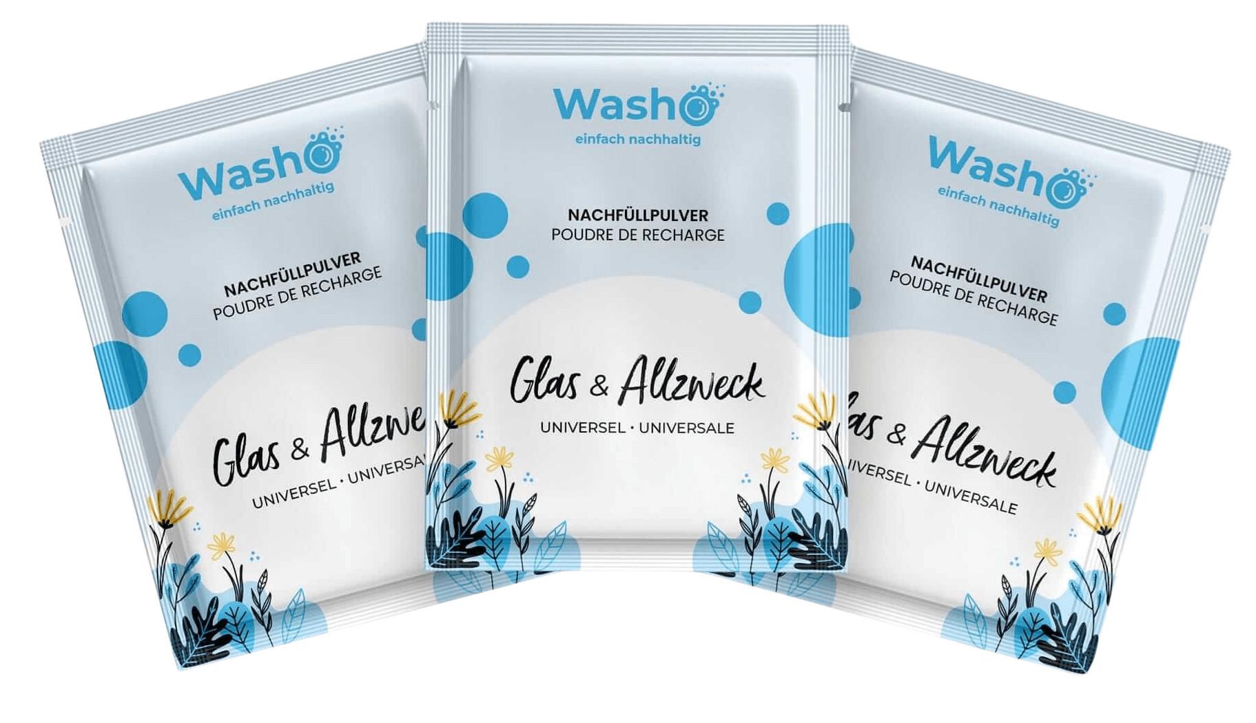 Washo Pulverset Glasreiniger  