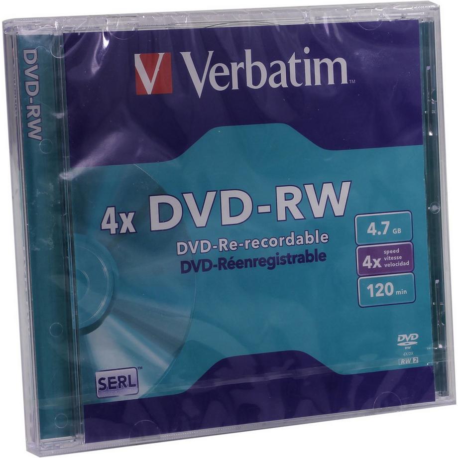 Verbatim  VERBATIM DVD-RW Jewel 4.7GB 43285 1-4x 5 Pcs 