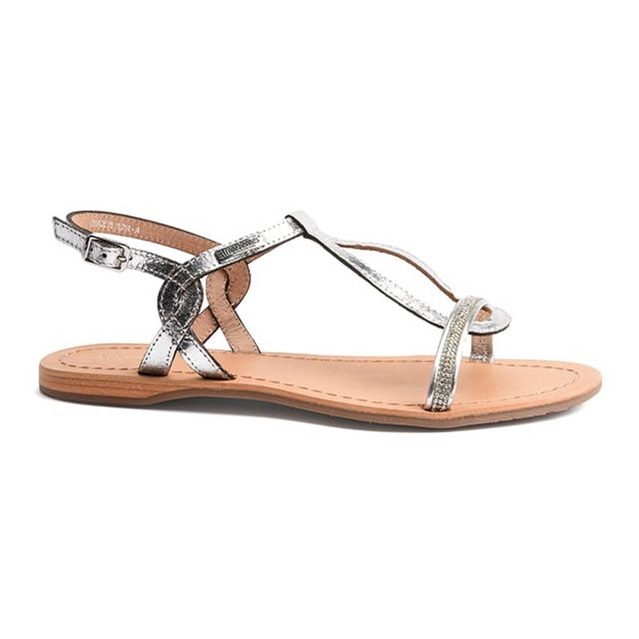 Les Tropeziennes Hamastar Flache Sandalen Metallic Leder  