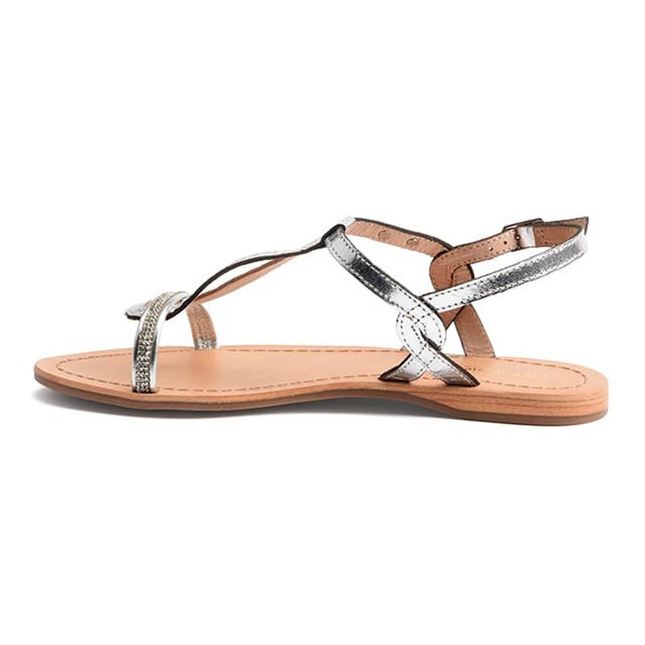Les Tropeziennes Hamastar Flache Sandalen Metallic Leder  