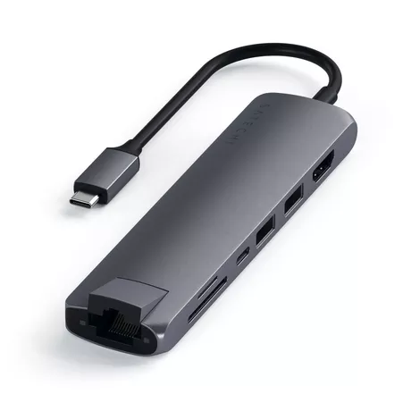 SATECHI  ST-UCSMA3M laptop-dockingstation & portreplikator USB 3.2 Gen 1 (3.1 Gen 1) Type-C Grau 