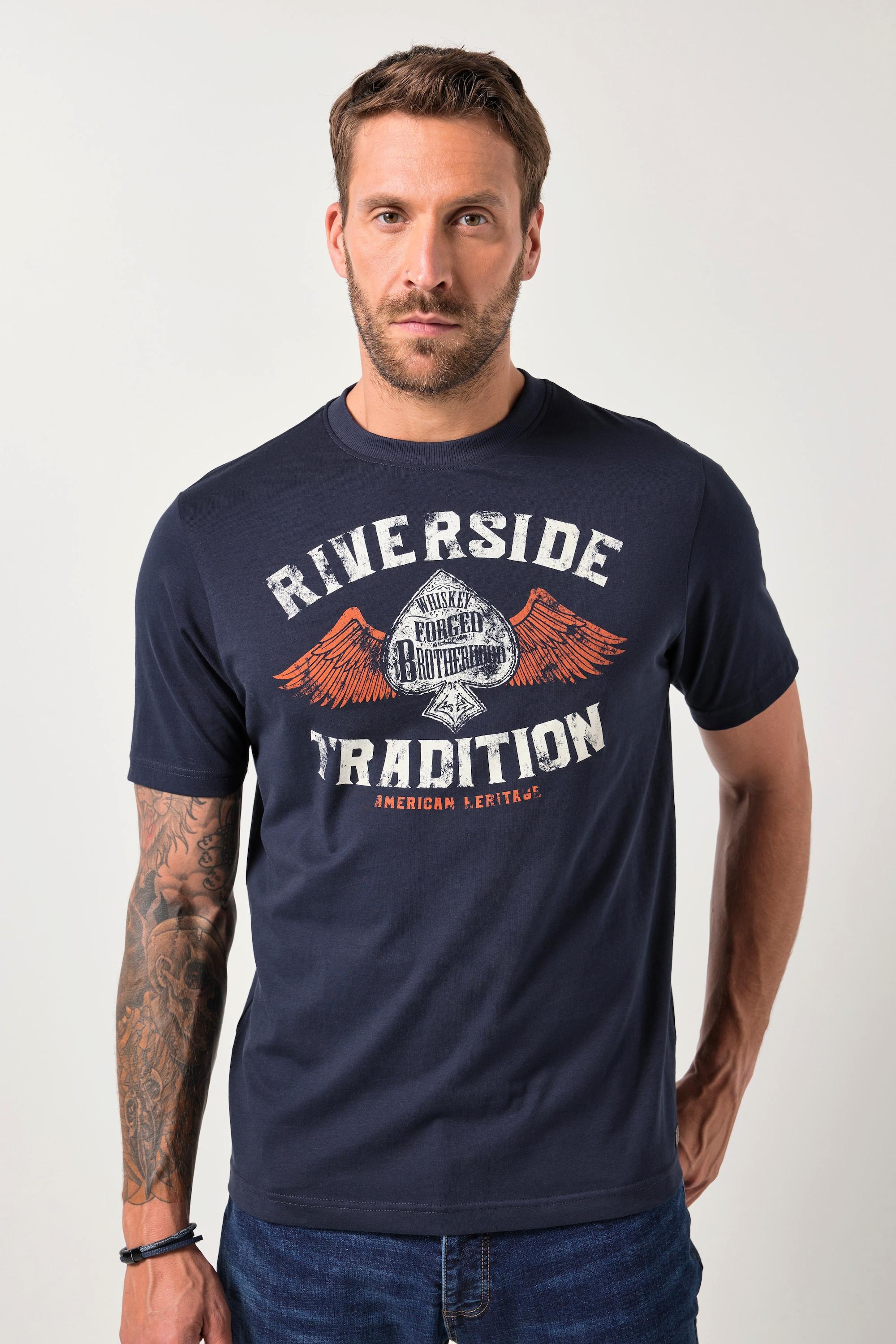 JP1880 Halbarm T-Shirt mit Brustprint  