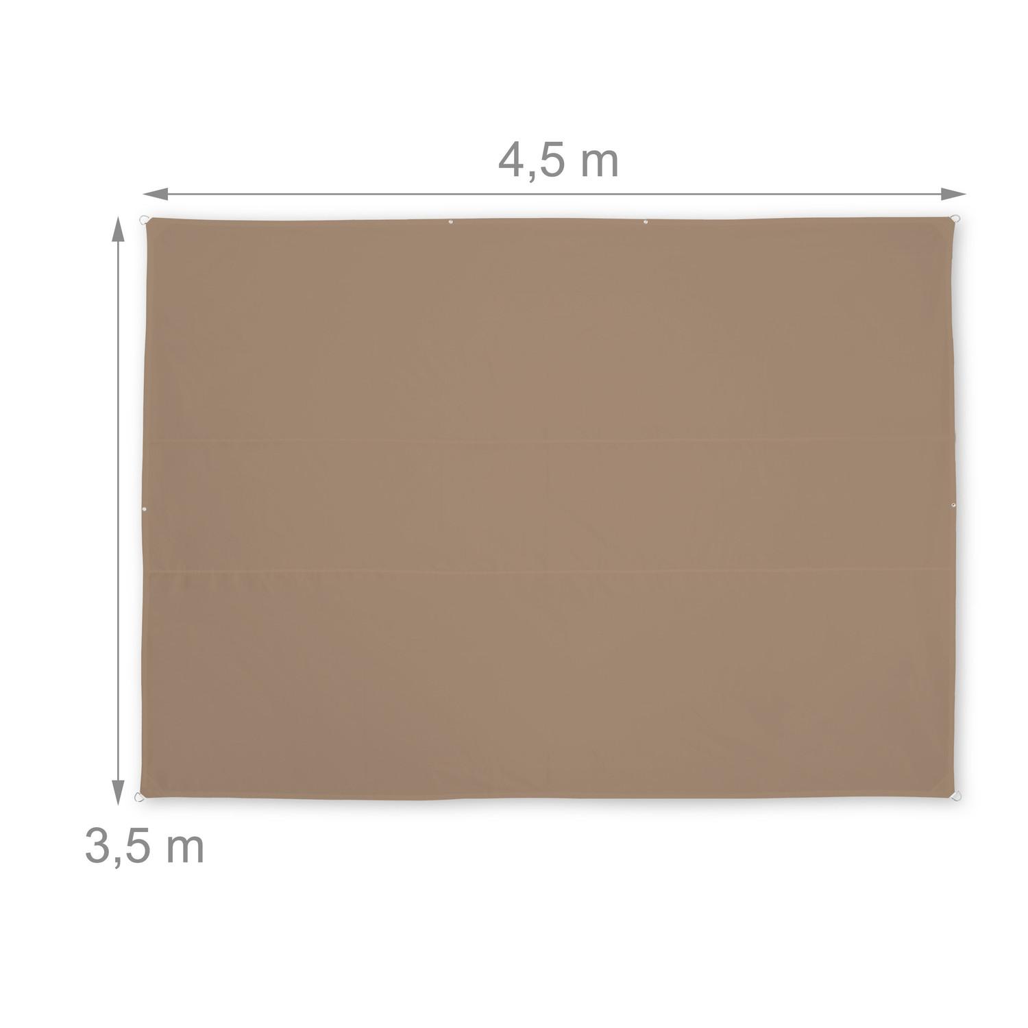 B2X Voile d'ombrage rectangulaire marron  