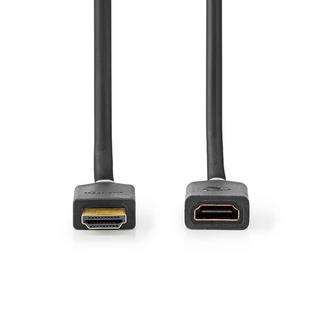 Nedis  High Speed HDMI™ Kabel mit Ethernet | HDMI™ Kontakt | HDMI™ Hona | 4K@60Hz | ARC | 18 Gbps | 3,00 m | Rund | PVC | Antracit | Låda 