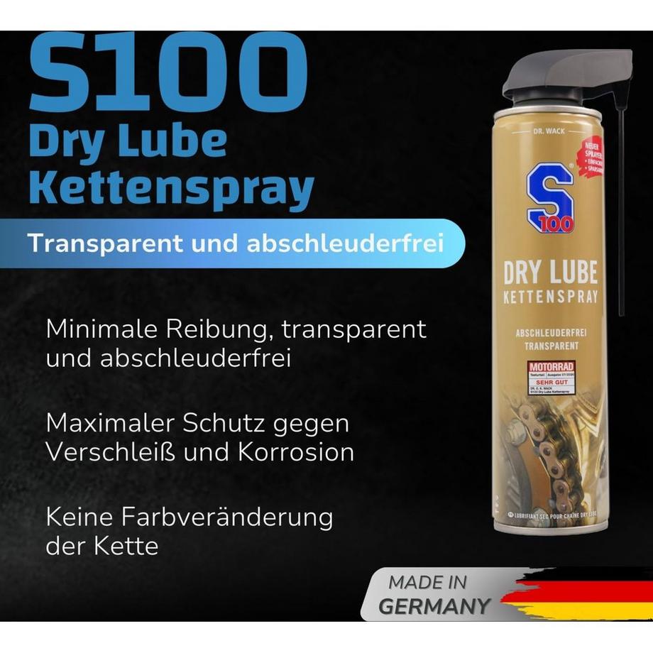 Dr.Wack  Spray Chaîne S100 Lubrifiant Sec 