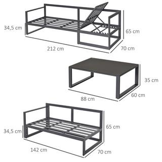 Outsunny ensemble de meubles de jardin  