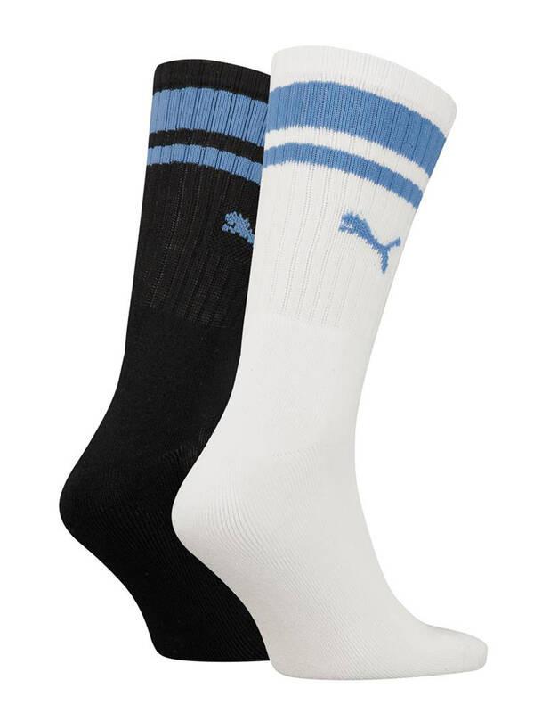 PUMA Crew Heritage Stripe Chaussettes Lot de 2  