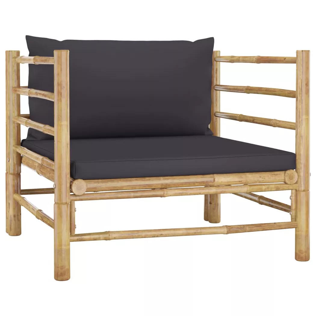 VidaXL - Canapé de jardin bambou, One Size, Gris