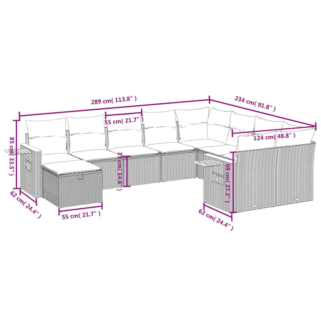 VidaXL Garten sofagarnitur poly-rattan  