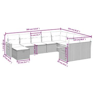 VidaXL Garten sofagarnitur poly-rattan  