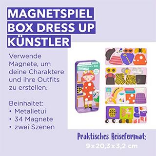 Activity-board  Magnetspiel Box Dress Up – Künstler zum Ankleiden I Fördert Motorik + Fantasie I Ideal für Zuhause und als Reisespiel für Kinder I Magnet Spielzeug Kinder 