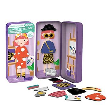 Magnetspiel Box Dress Up – Künstler zum Ankleiden I Fördert Motorik + Fantasie I Ideal für Zuhause und als Reisespiel für Kinder I Magnet Spielzeug Kinder