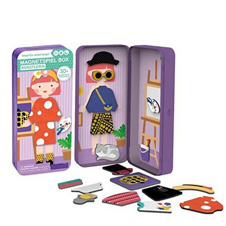 Activity-board  Magnetspiel Box Dress Up – Künstler zum Ankleiden I Fördert Motorik + Fantasie I Ideal für Zuhause und als Reisespiel für Kinder I Magnet Spielzeug Kinder 