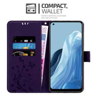 Cadorabo  Housse compatible avec Realme 7 5G - Coque de protection au design floral avec fermeture magnétique, fonction de support et emplacements pour cartes 