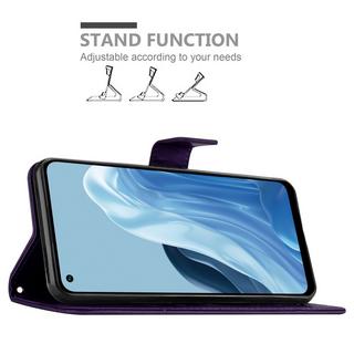 Cadorabo  Housse compatible avec Realme 7 5G - Coque de protection au design floral avec fermeture magnétique, fonction de support et emplacements pour cartes 