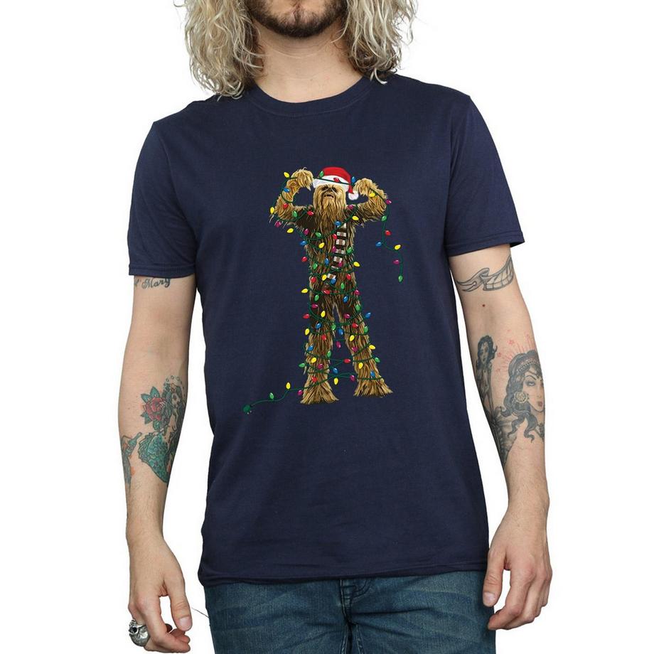 STAR WARS Star Wars Chewbacca Christmas Lights T-Shirt  