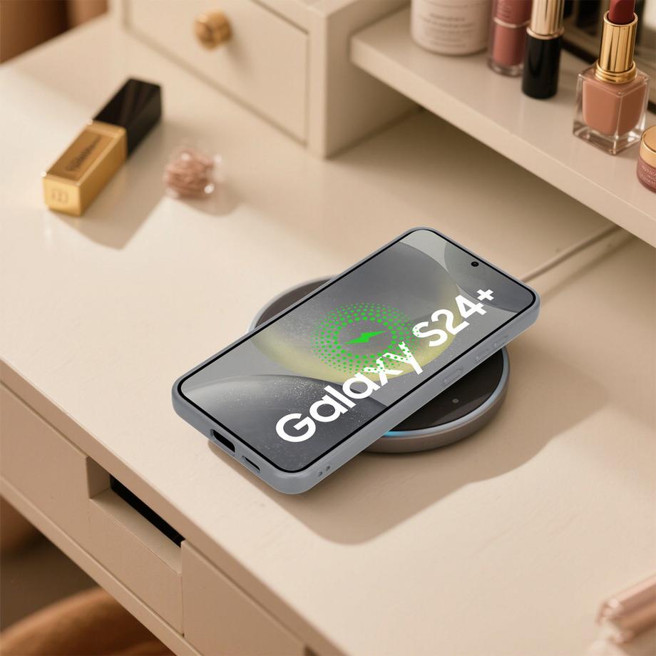 Cadorabo  Samsung Galaxy S24 PLUS Hülle kompatibel mit MagSafe Glitzer Diamant Design 