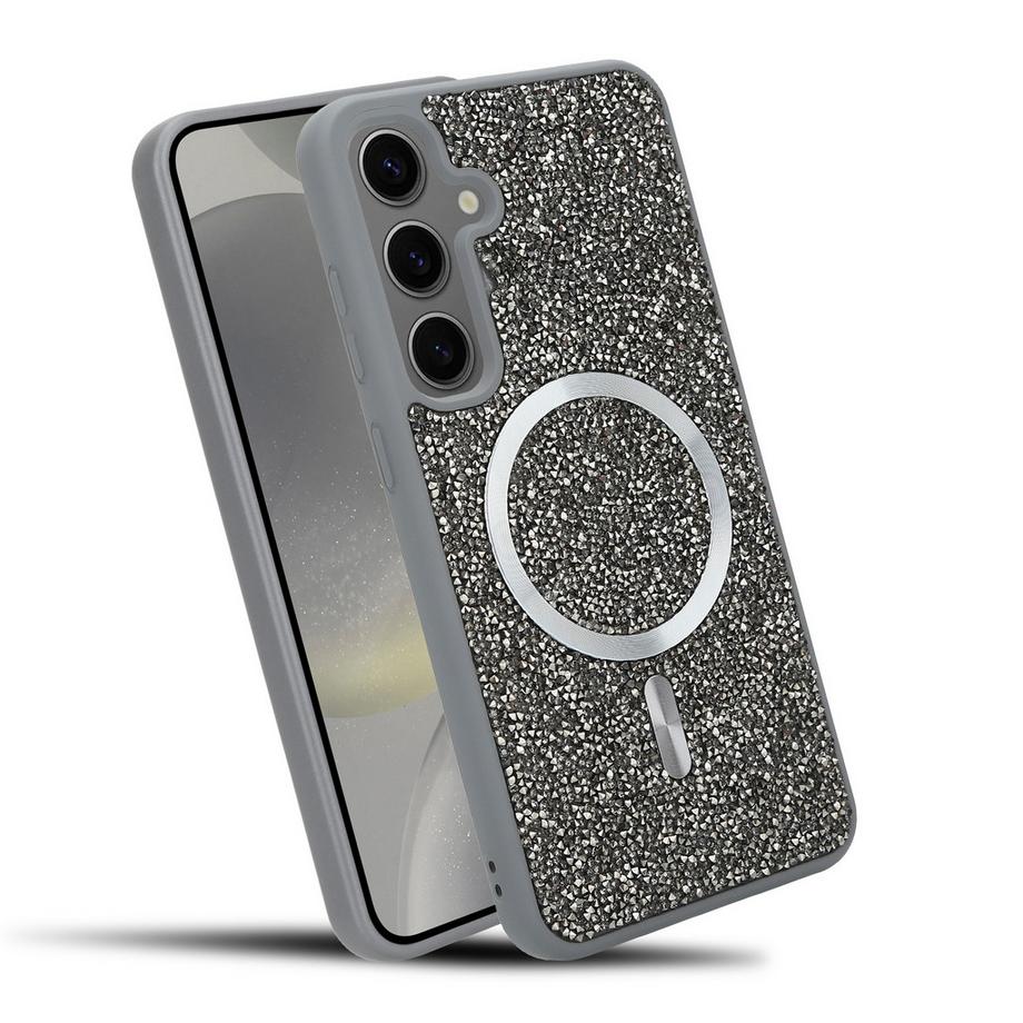 Samsung Galaxy S24 PLUS Hülle kompatibel mit MagSafe Glitzer Diamant Design