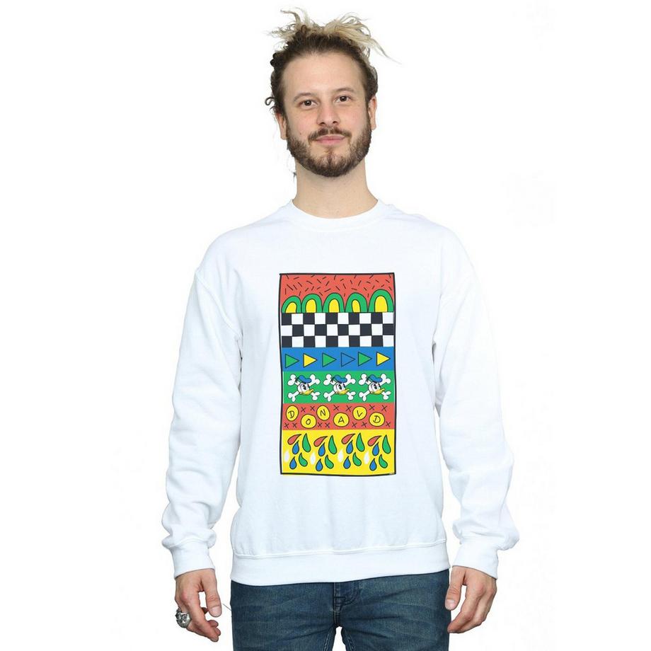 Disney Donald Duck Abstract Print Sweatshirt  