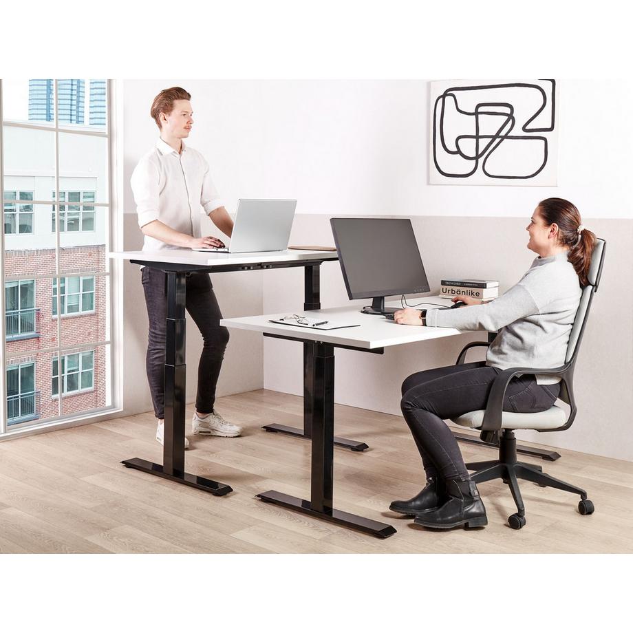 Beliani Scrivania elettrica regolabile in altezza en Pannello di fibre (LDF) Moderno DESTINES  