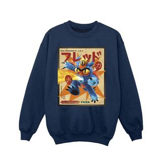 Disney  Big Hero 6 Baymax Fred Newspaper Sweatshirt 