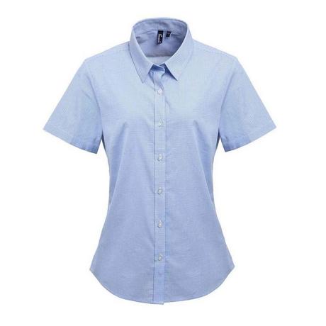 PREMIER Chemisier Manches Courtes Boutonné à Carreaux  