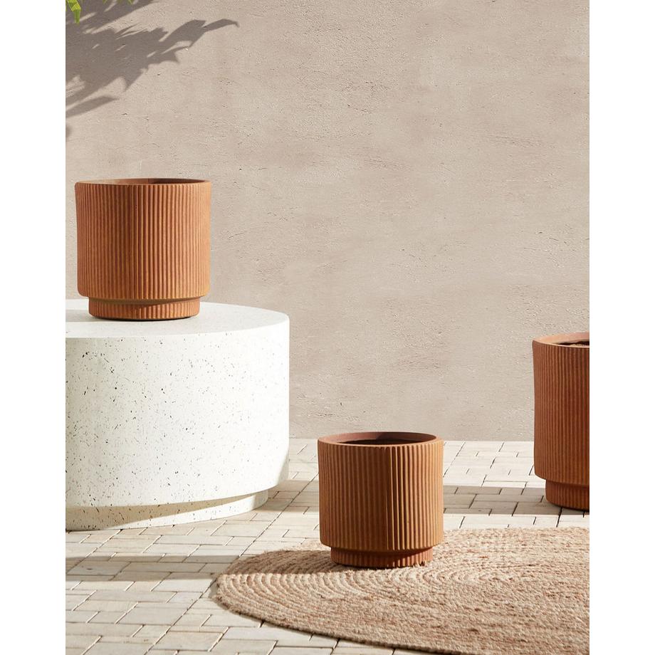 Beliani Cache-pot en Fibre d\'argile Rustique DARIA  