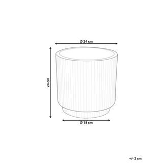 Beliani Vaso per piante en Fibra d'argilla Rustico DARIA  