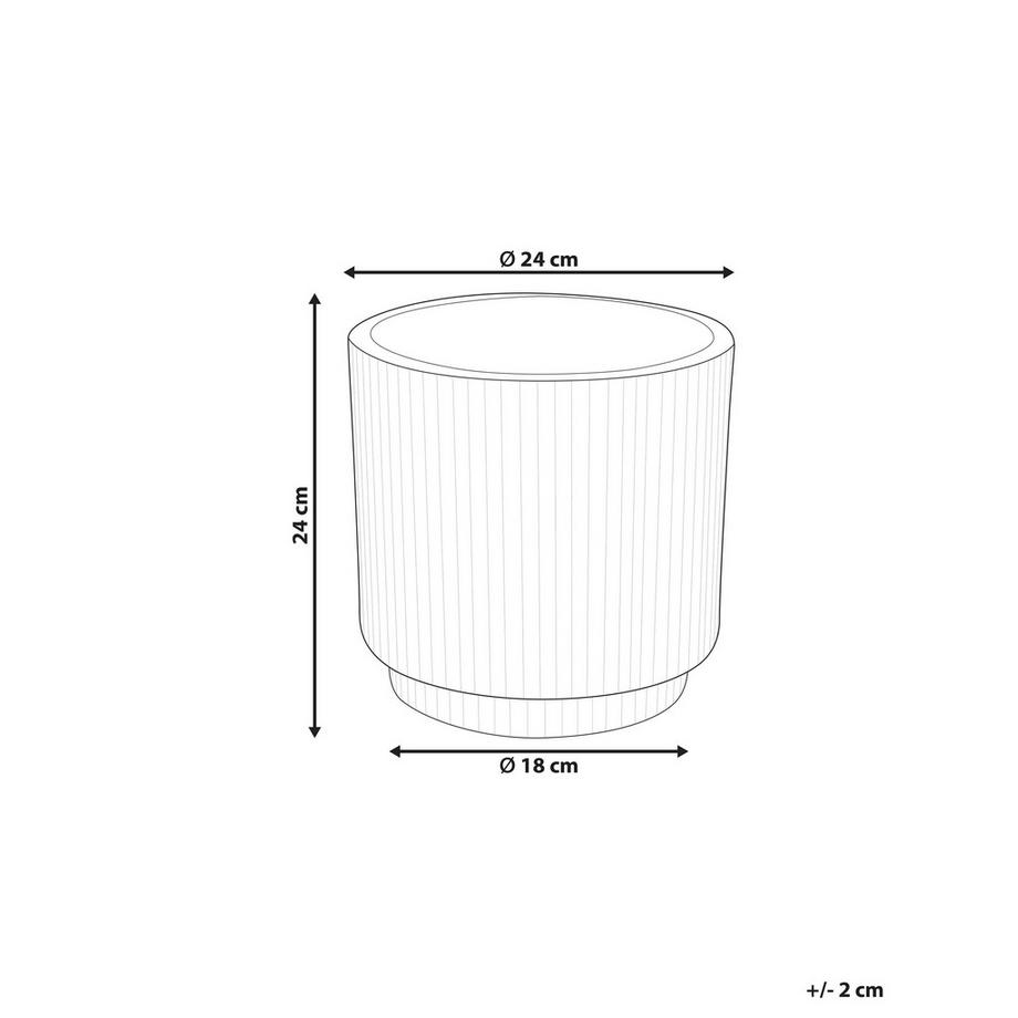 Beliani Cache-pot en Fibre d\'argile Rustique DARIA  