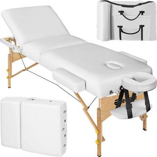 Tectake 3 Zonen Massageliege Somwang mit 7,5cm Polsterung und Holzgestell  